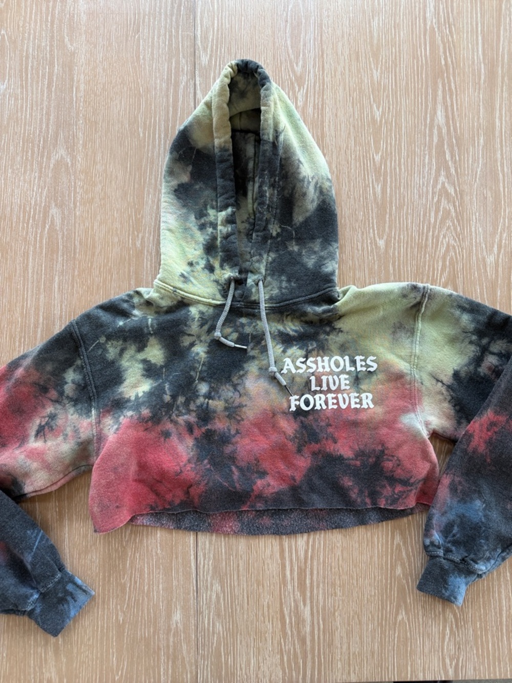 Tie-Dye Cropped Hoodie ALF